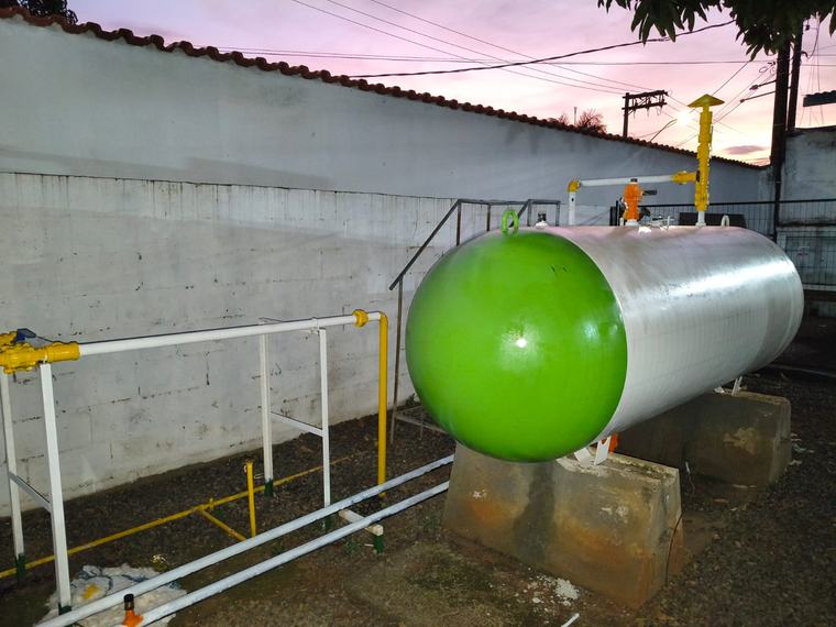 Central de GLP com tanque estacionário